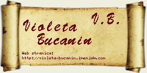 Violeta Bučanin vizit kartica